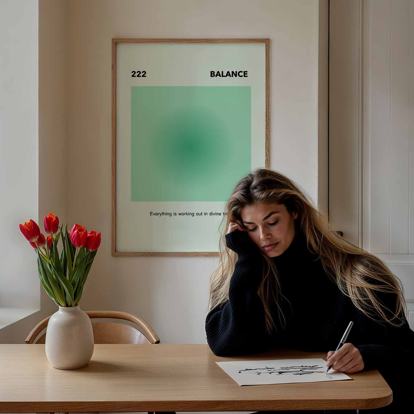 Inspirerende 222 Balance Poster-WallArtistic
