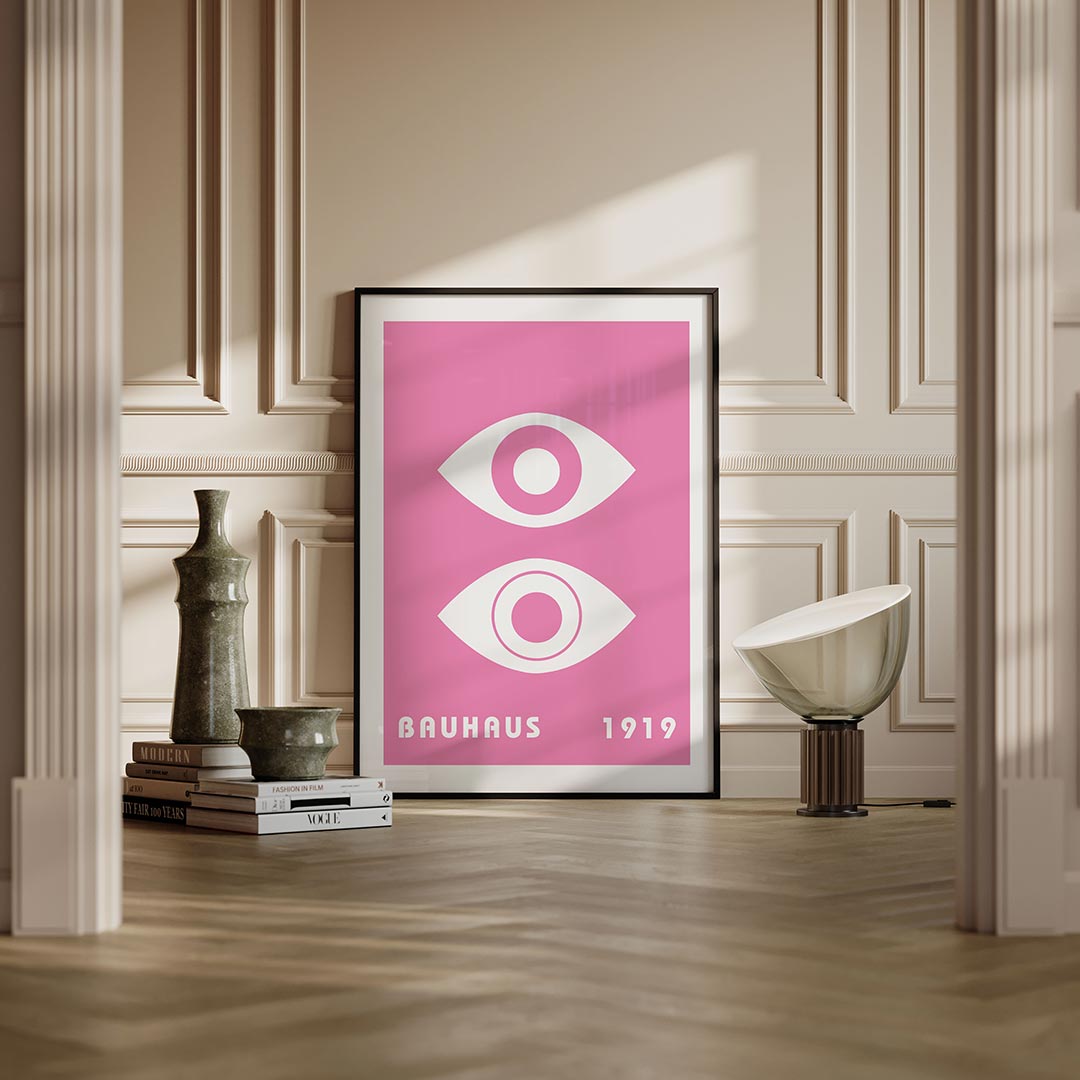 Oogvormen en roze Poster