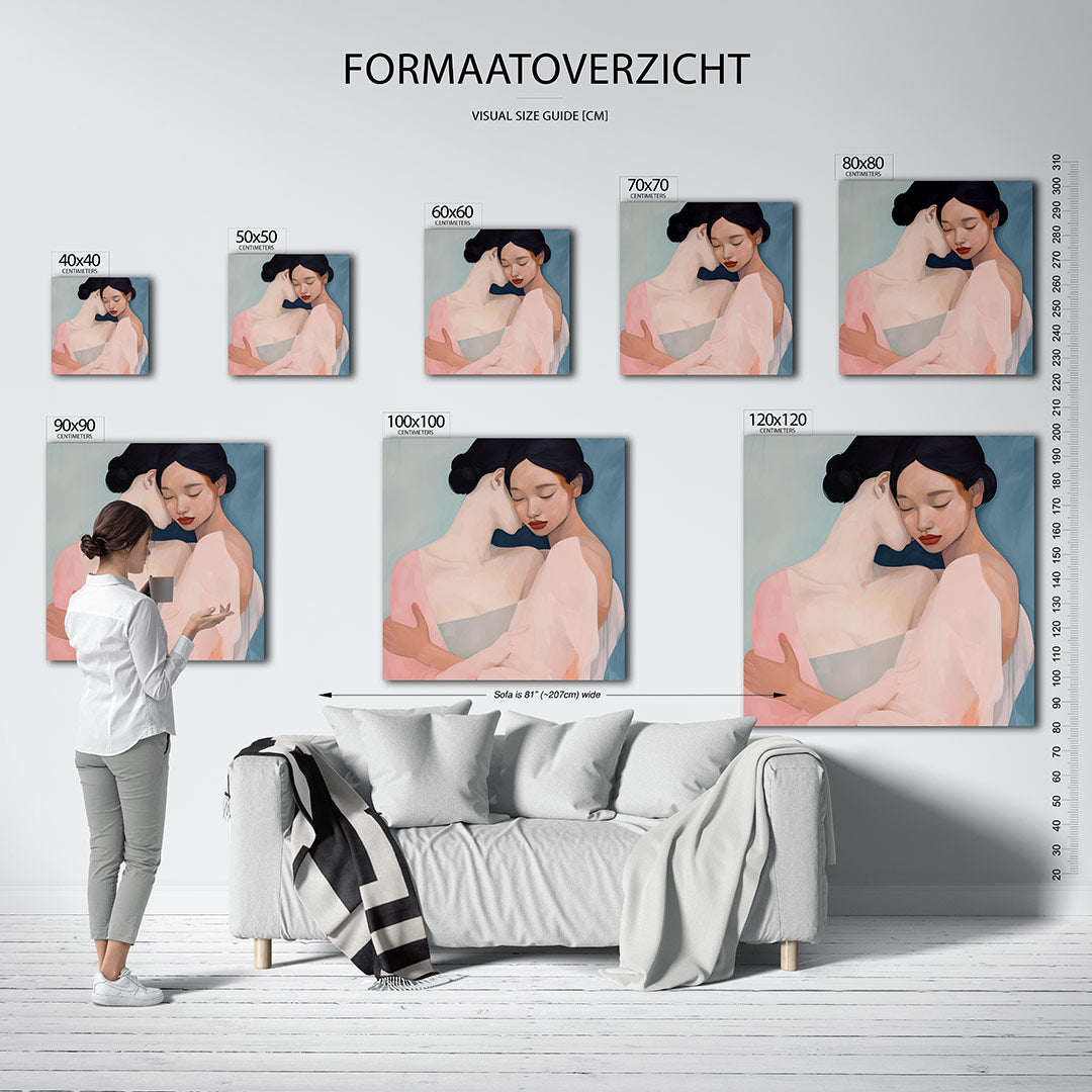 Intieme omhelzing Kunstwerk