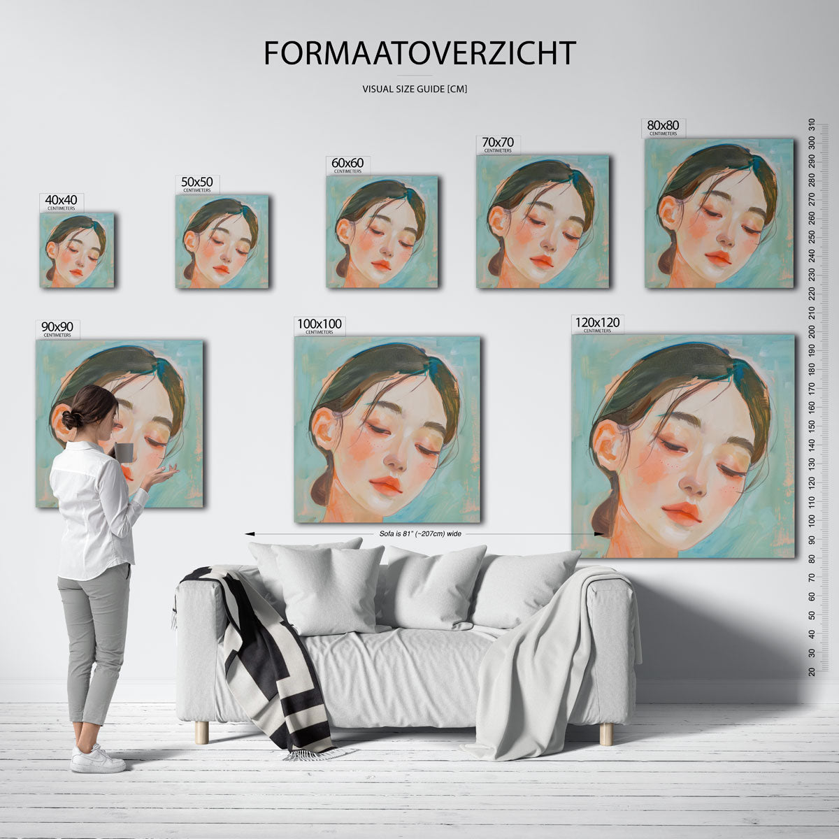 Portret van vrouw Poster