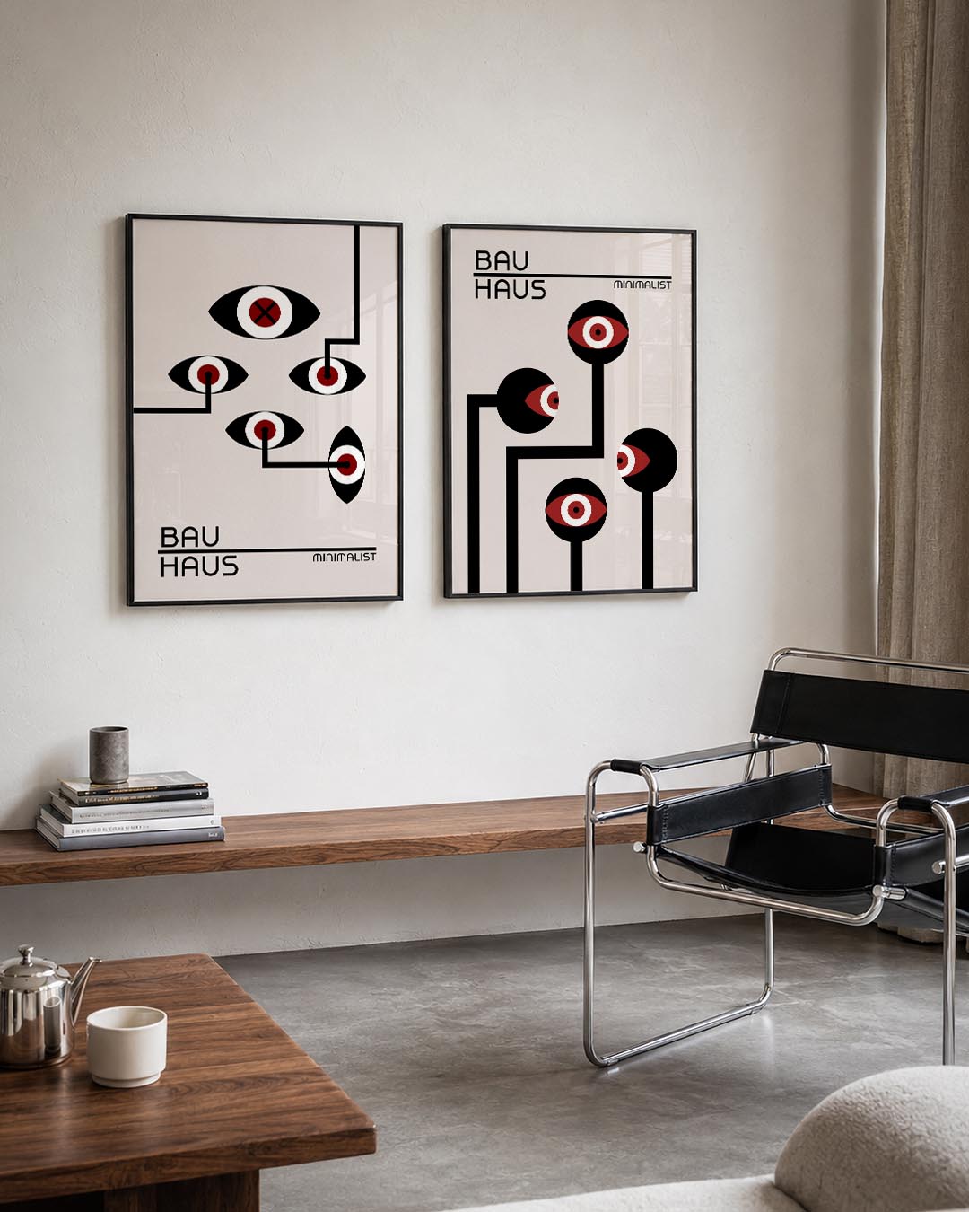 Oogvormen en lijnen Posterset