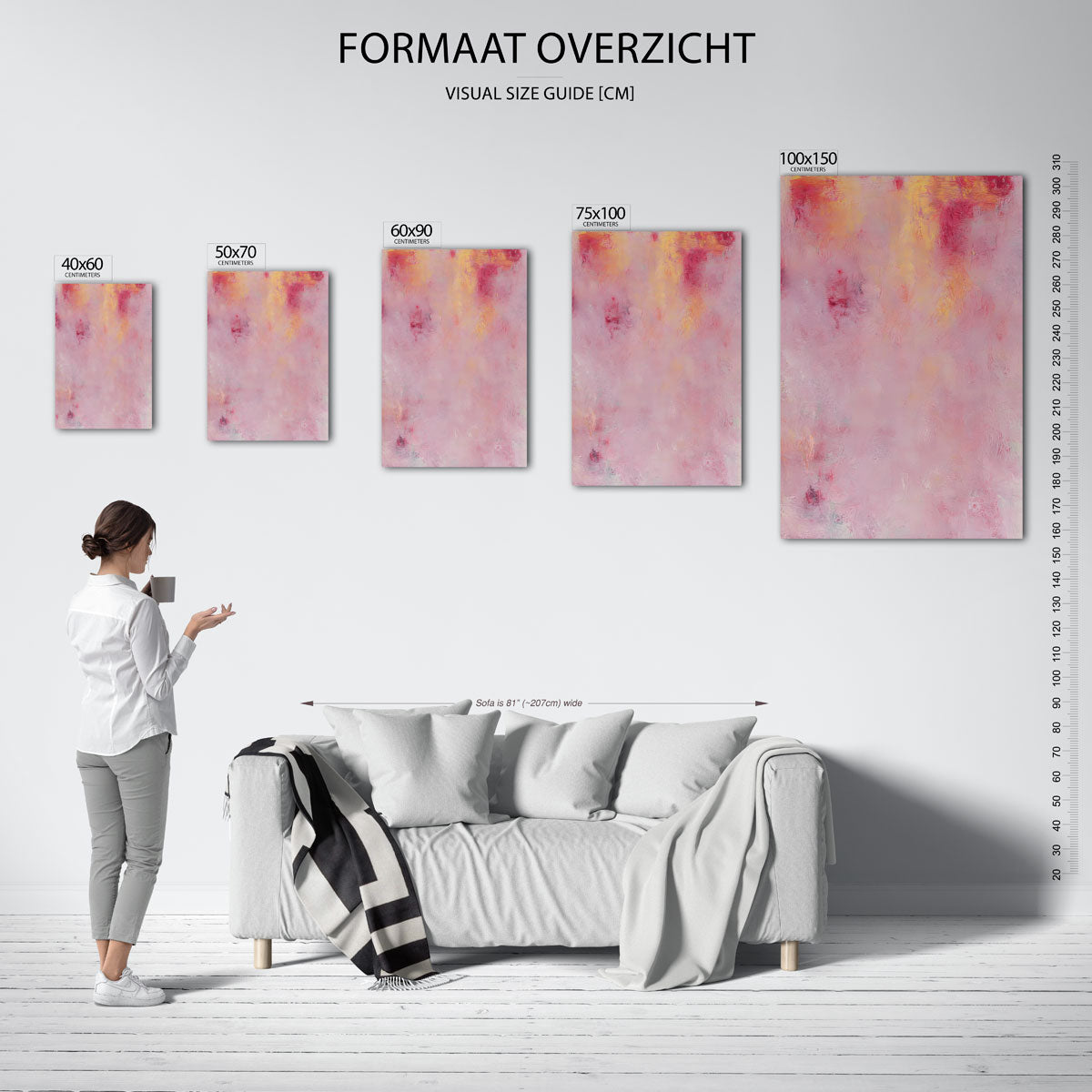 Zachte kleurenmix Kunstwerk