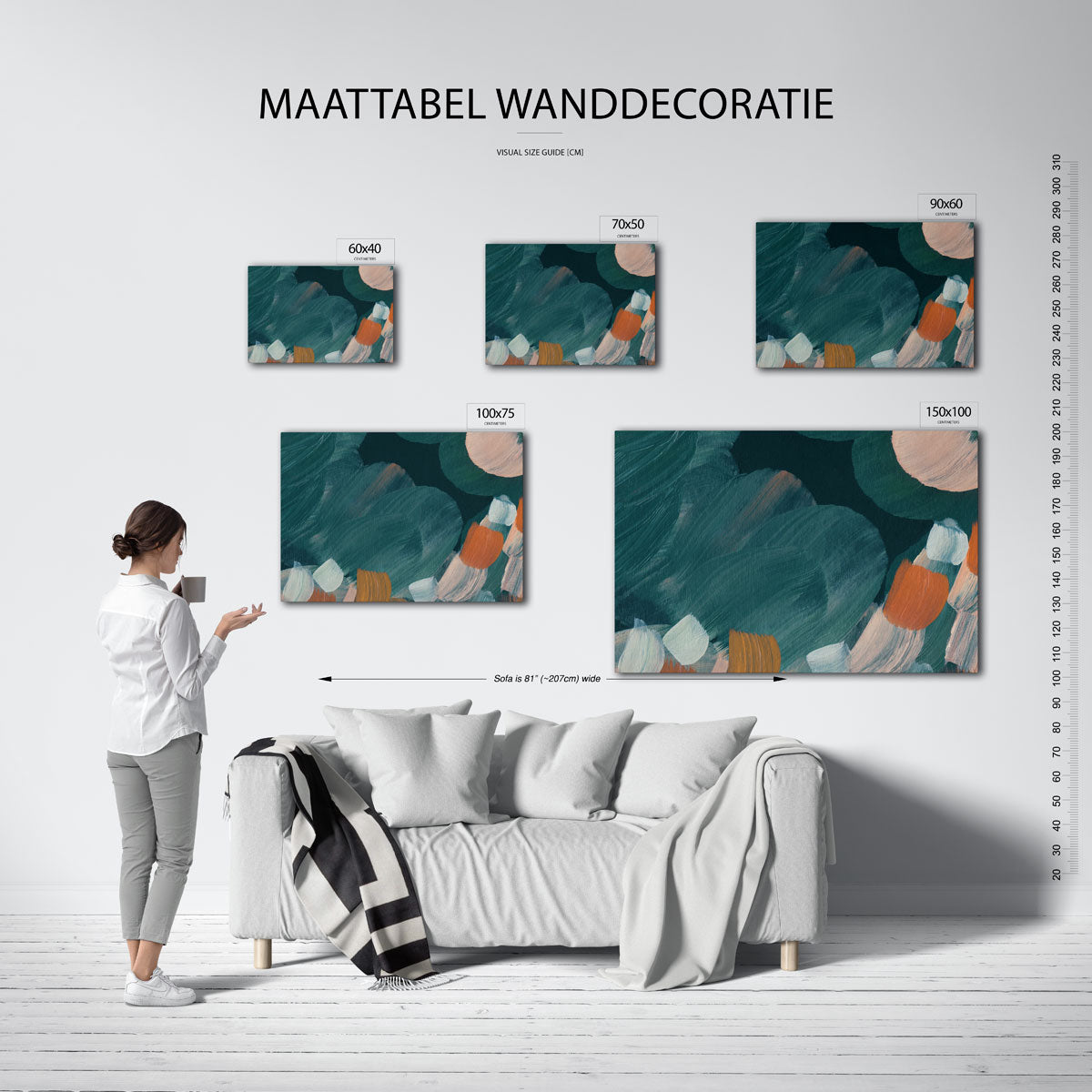 Dynamische borstelstreken Kunstwerk