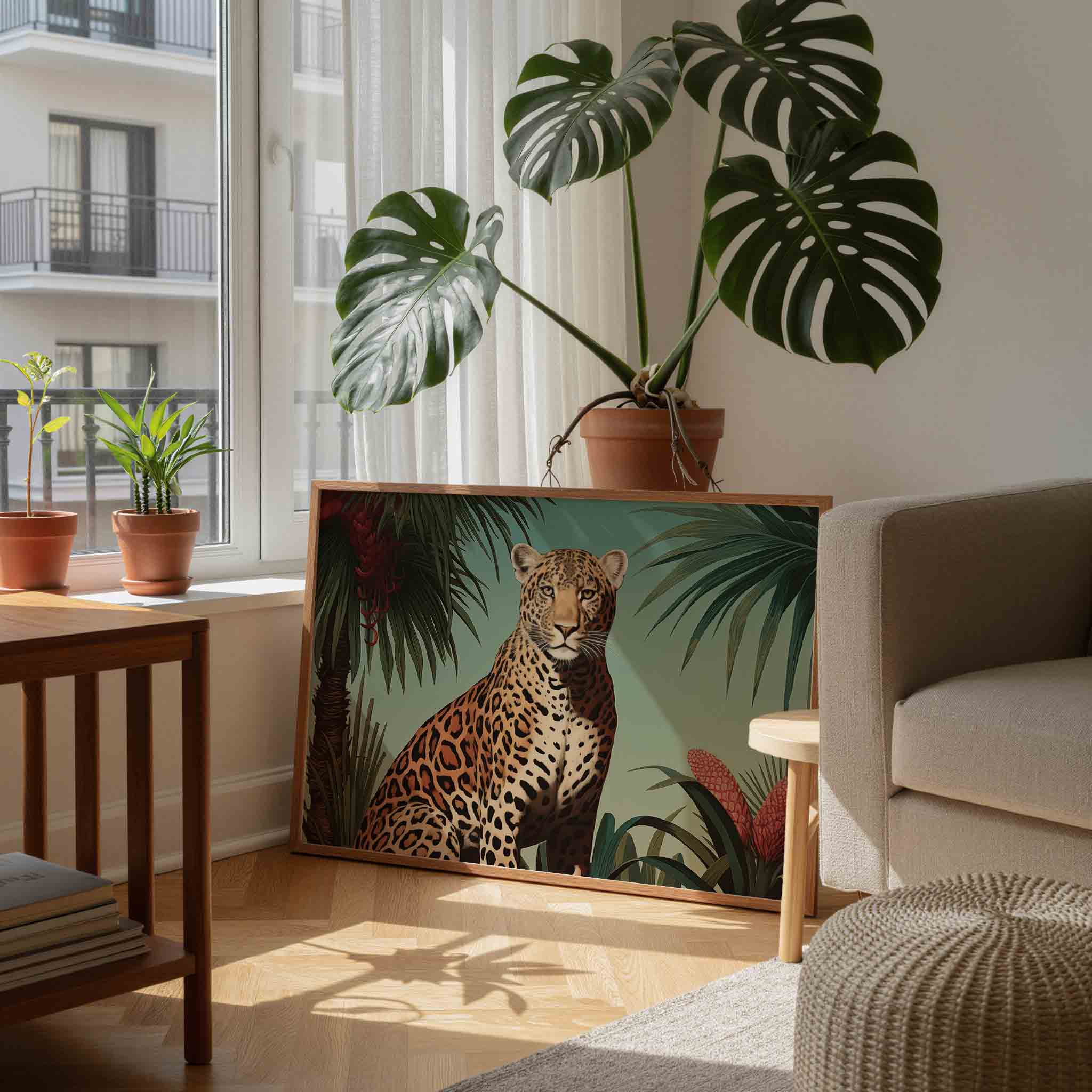 Luipaard in jungle Poster