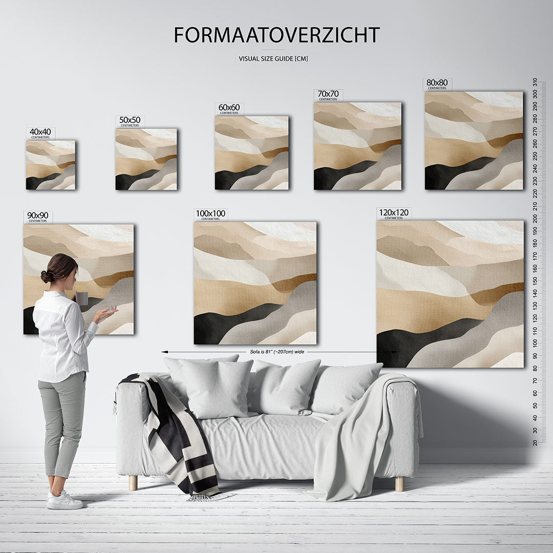 Organische kleurencompositie Kunstwerk
