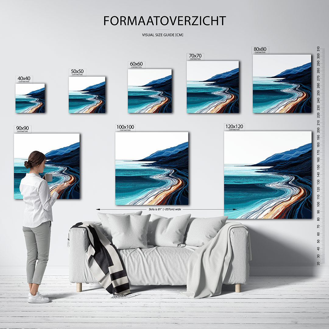 Golvende kustlijnen Kunstwerk