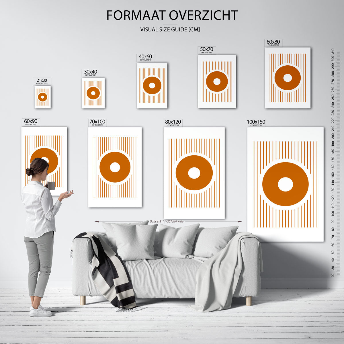 Cirkel en lijnen Poster
