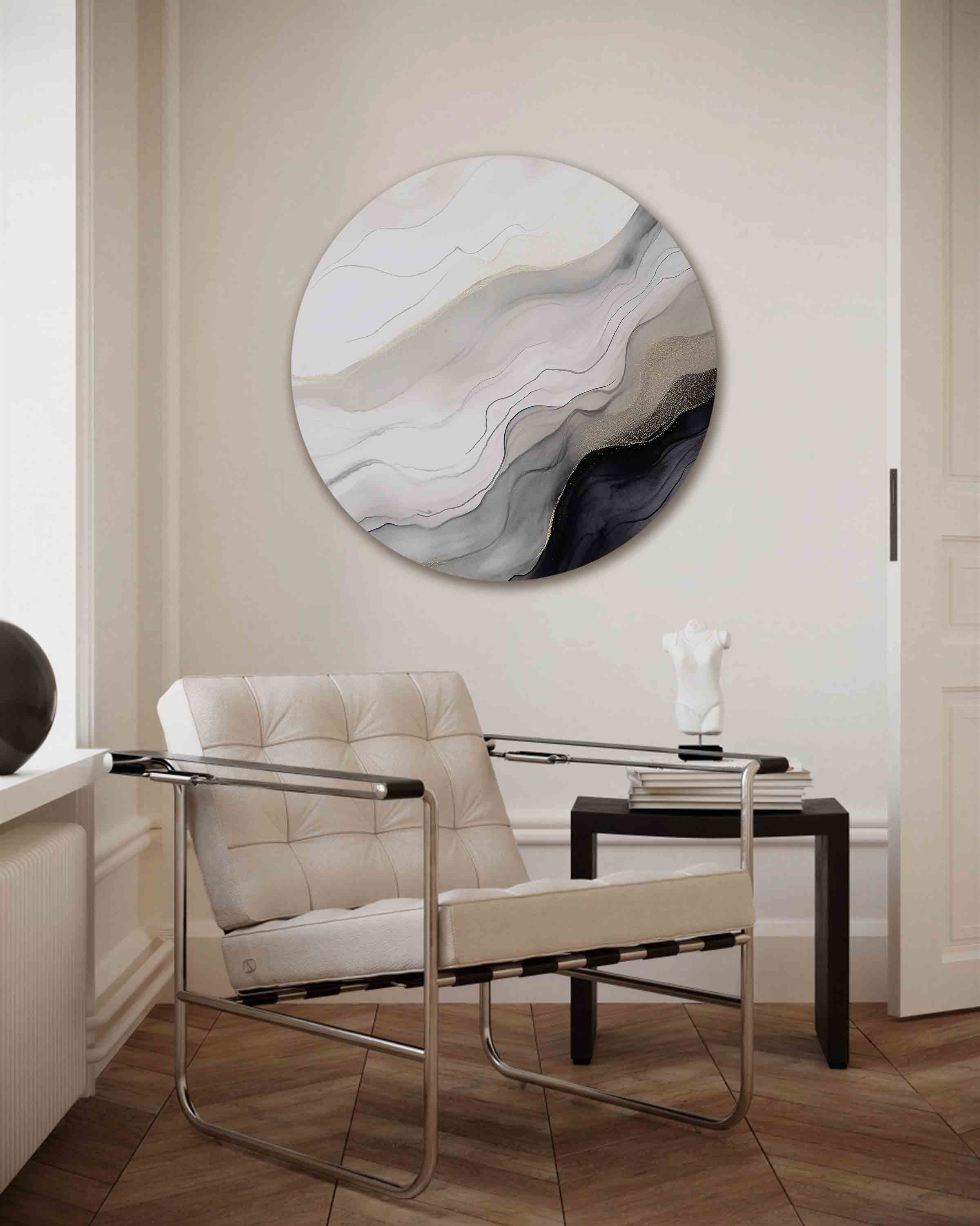 Golvende lijnen Muurcirkel