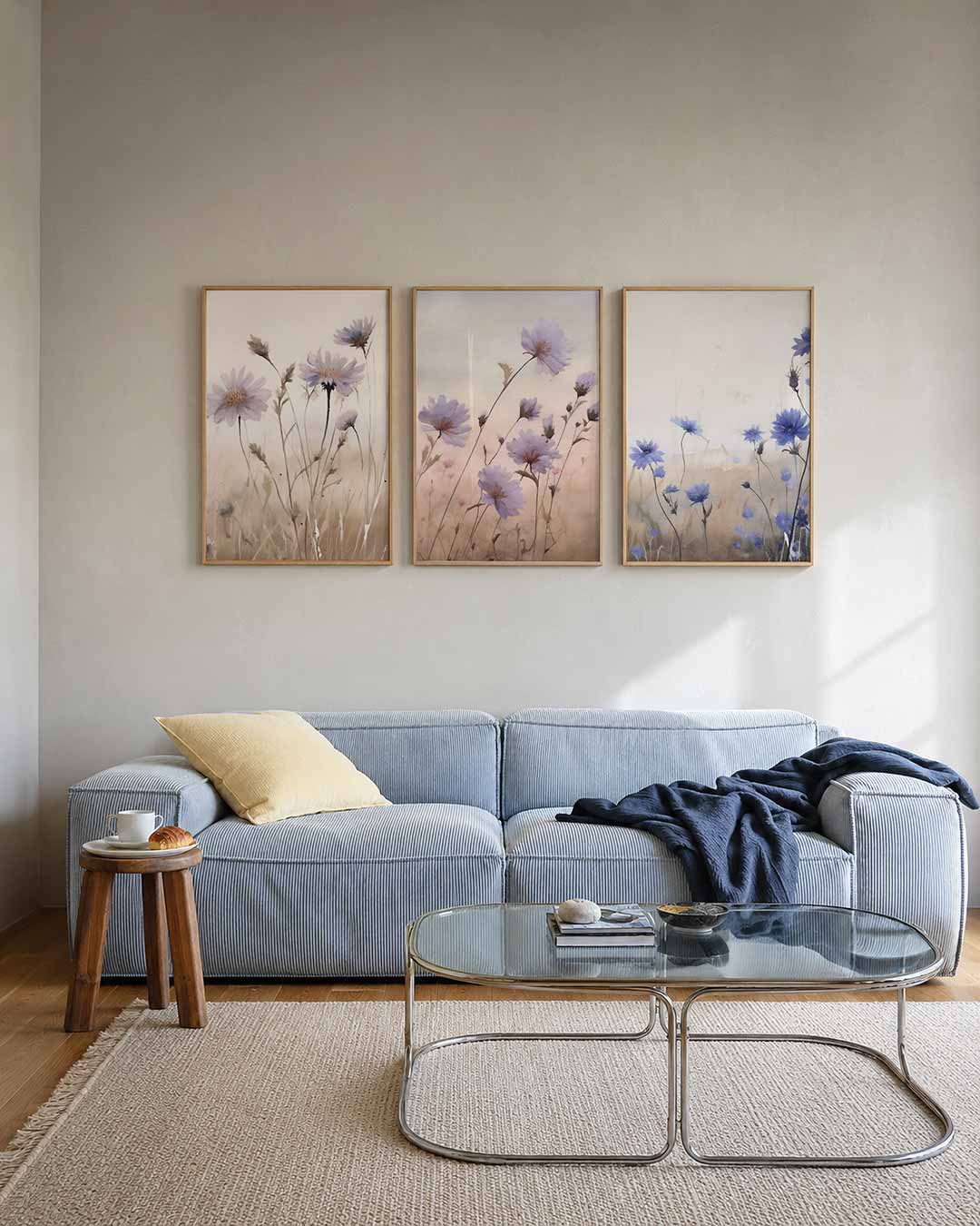 Bloemige zachtte Posterset