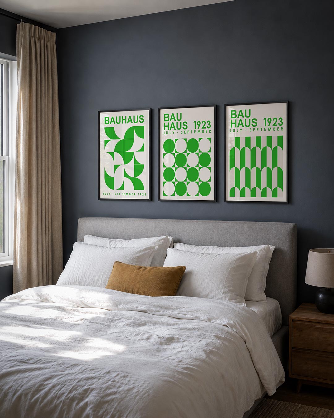 Groene vormenritme Posterset