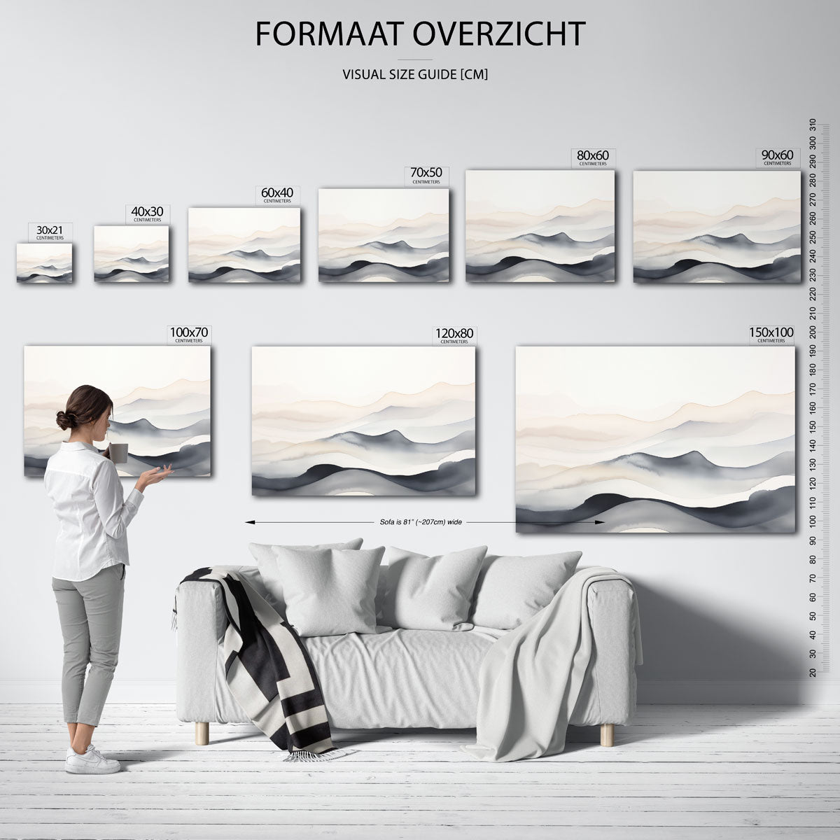 Golvende lijnen Poster