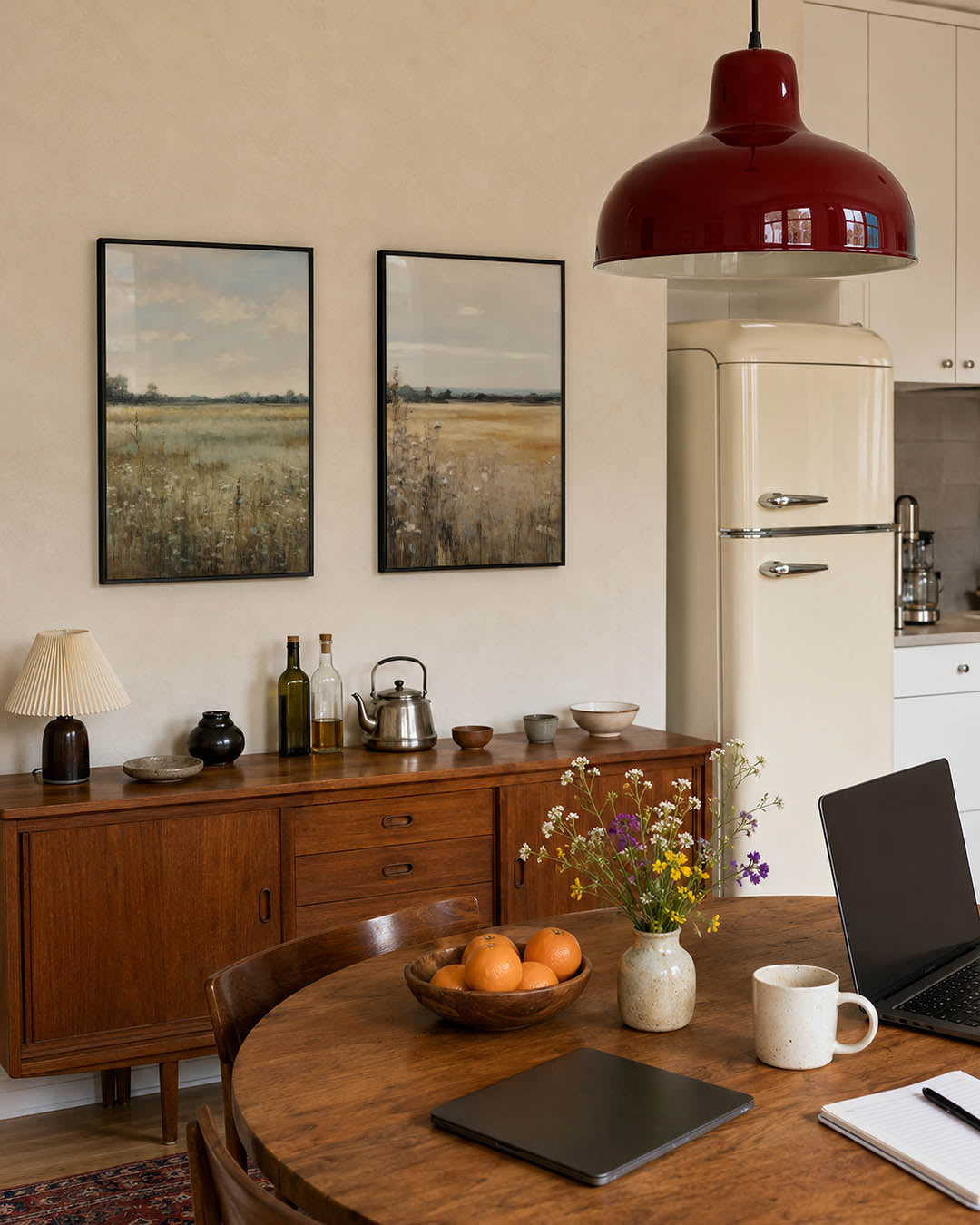 Landschap in zachte kleuren Posterset