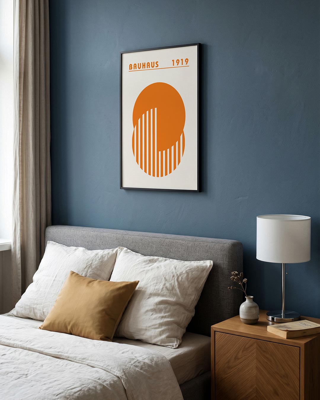 Oranje cirkelpatroon Poster