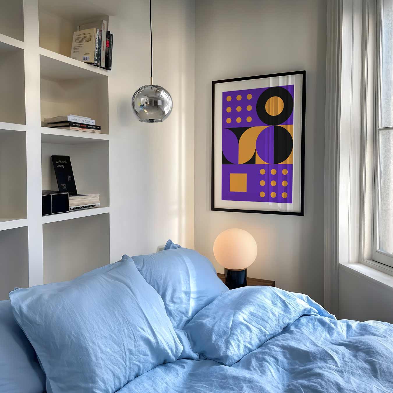 Retro Vibes Geometrische Poster-WallArtistic