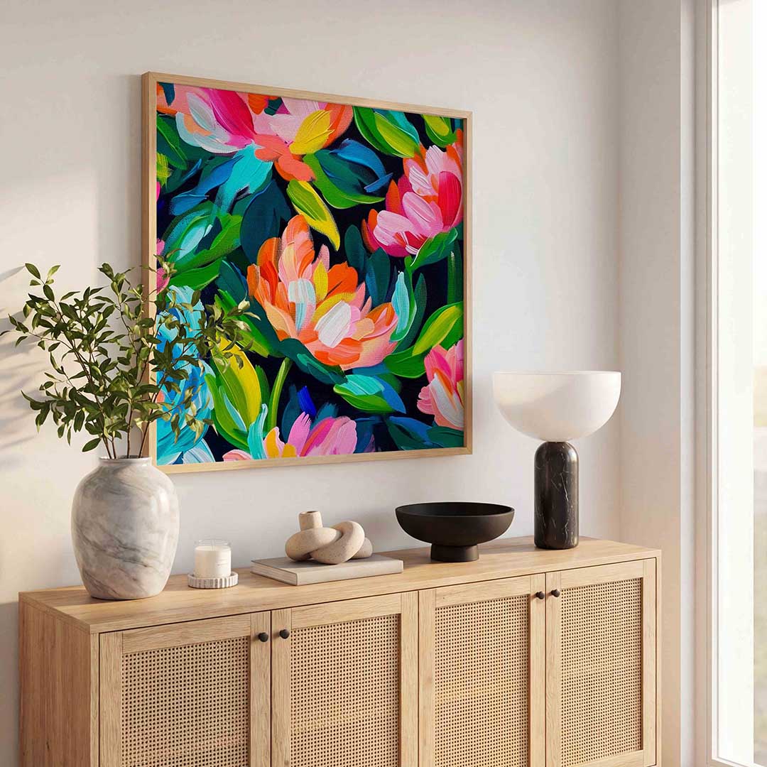 Bloemen en bladeren Poster
