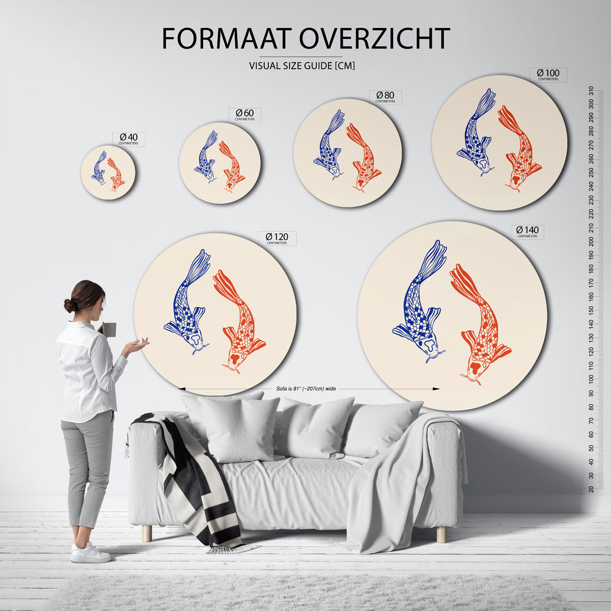 Koi vissen Muurcirkel