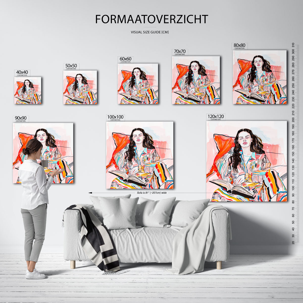Vrouw met boek Poster