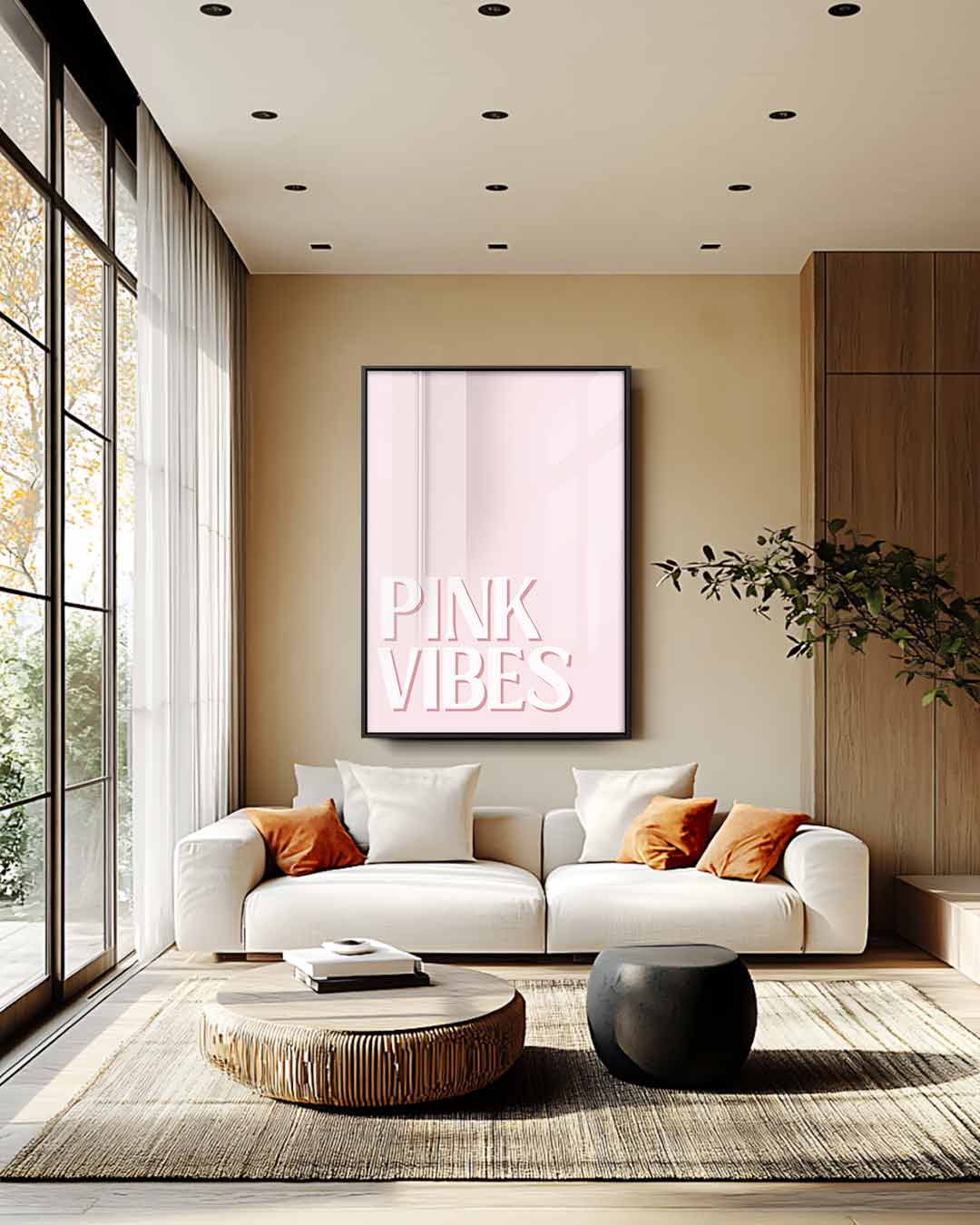 Pink Vibes Poster Kunstwerk-canvas-dibond-plexiglas-wanddecoratie-WallArtistic