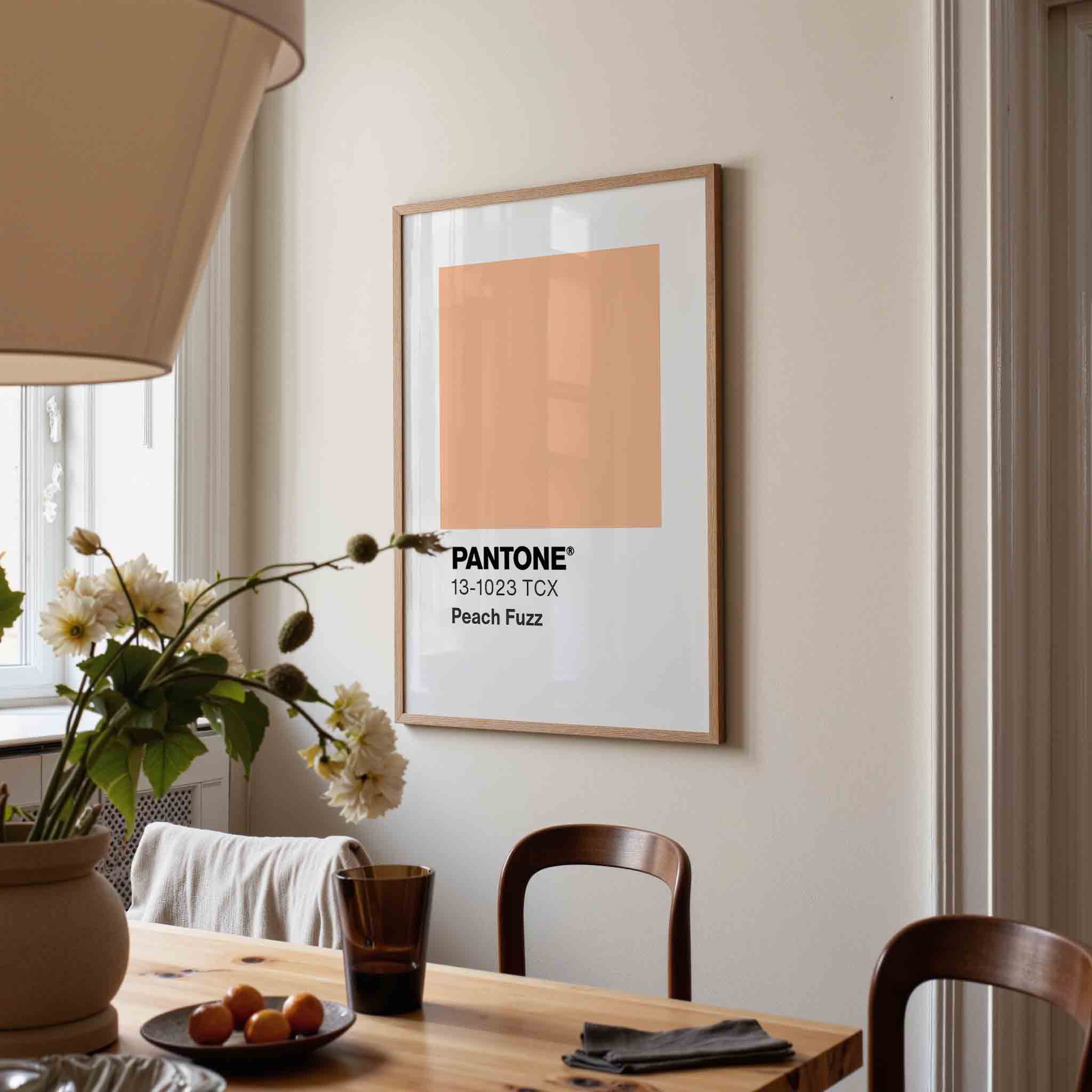 Peach fuzz pantone Poster