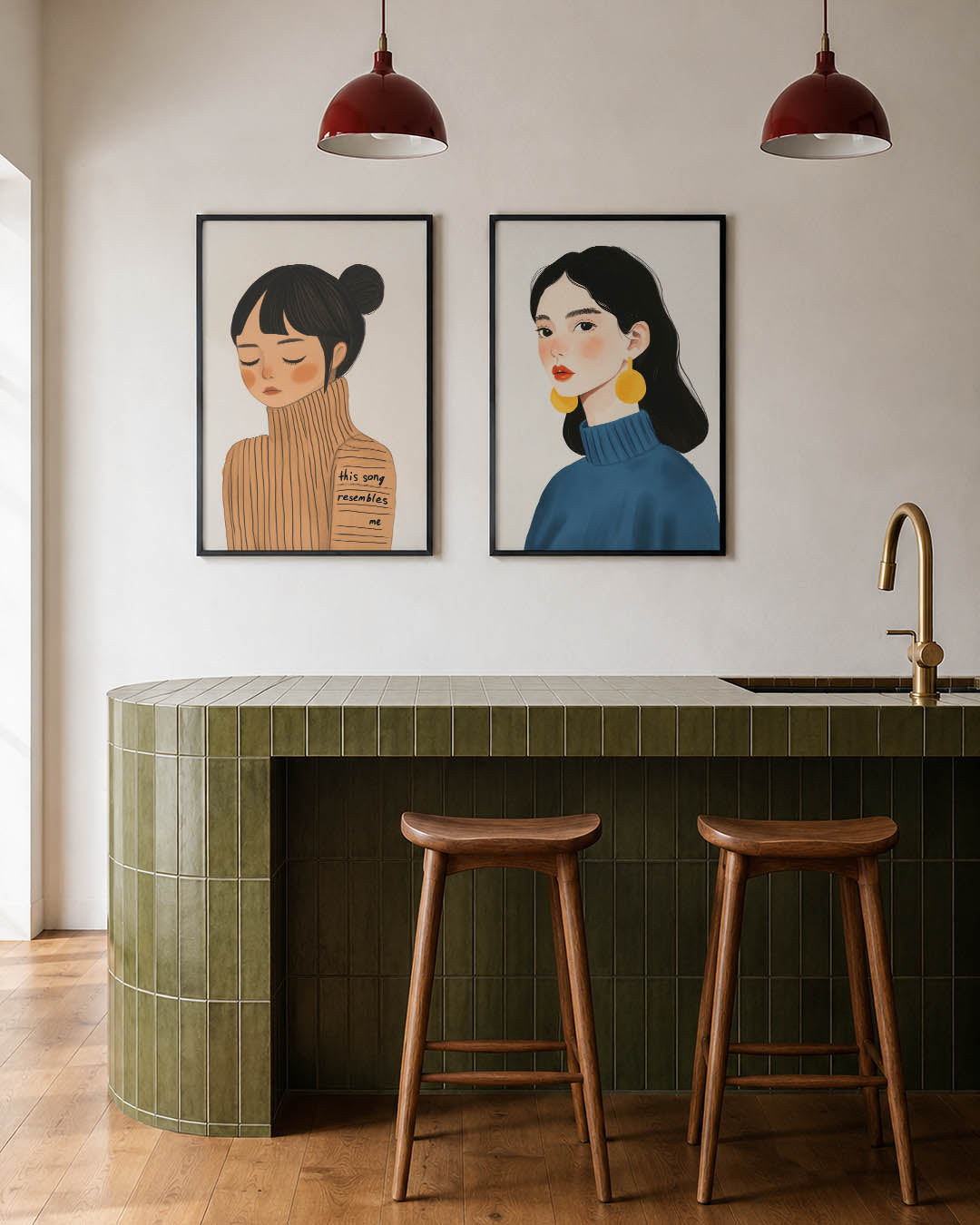 Zachte lijnenspel Posterset