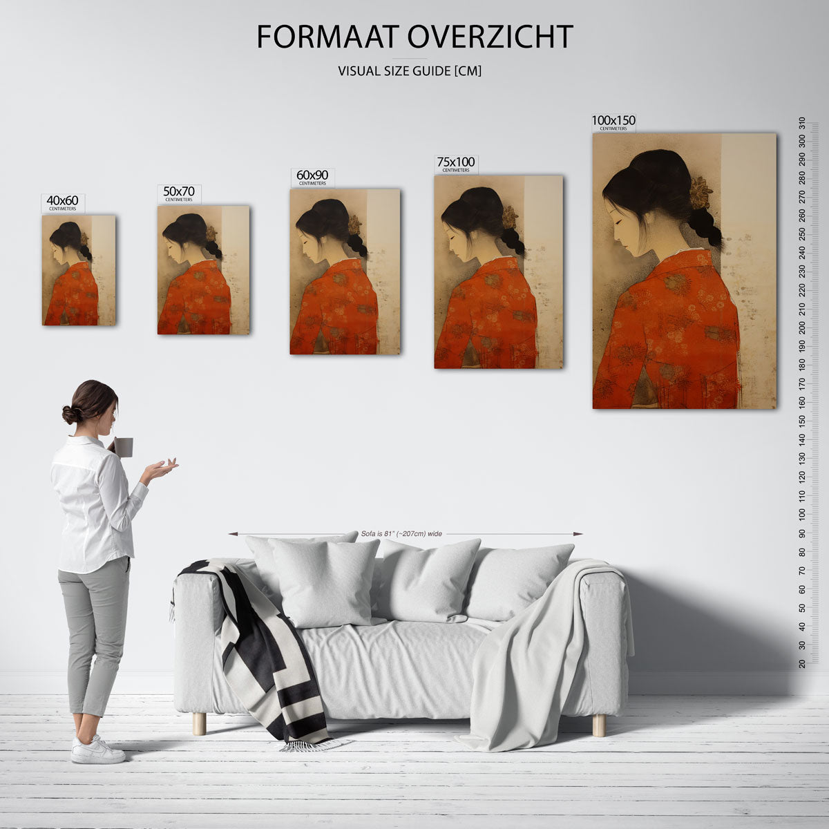 Vrouwelijk silhouet Kunstwerk