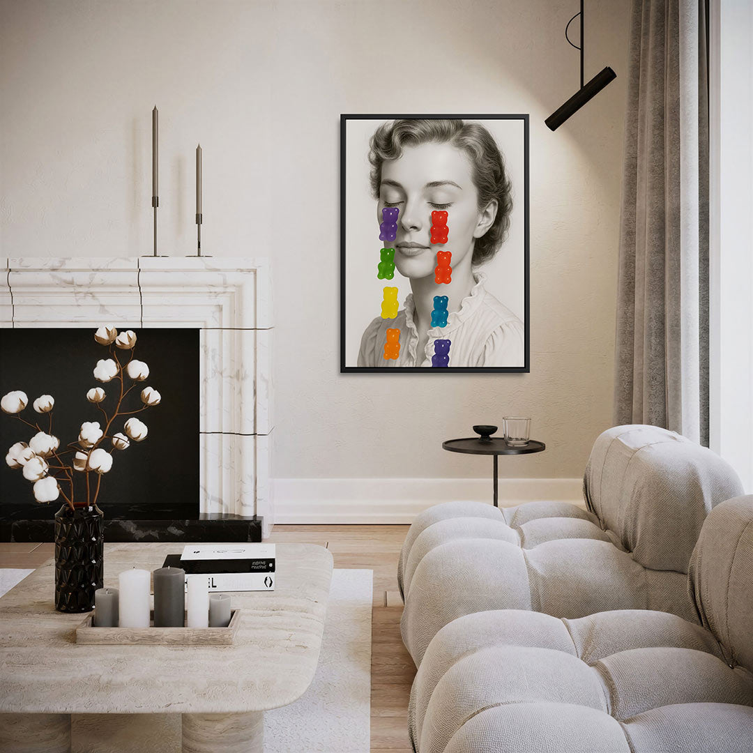Kleurrijke gummibeertjes Kunstwerk