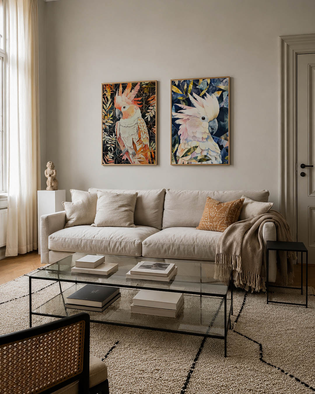 Vogel en bladpatronen Posterset