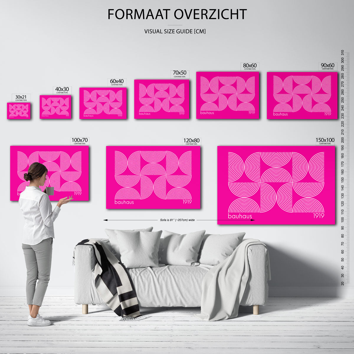 Cirkelritme en lijnen Poster