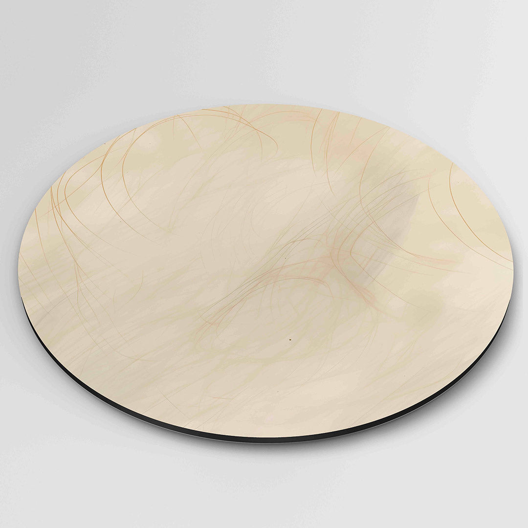 Beige lijnen Muurcirkel