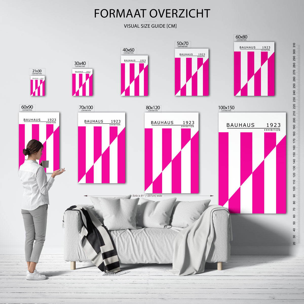 Kleurvlakken en lijnen Poster