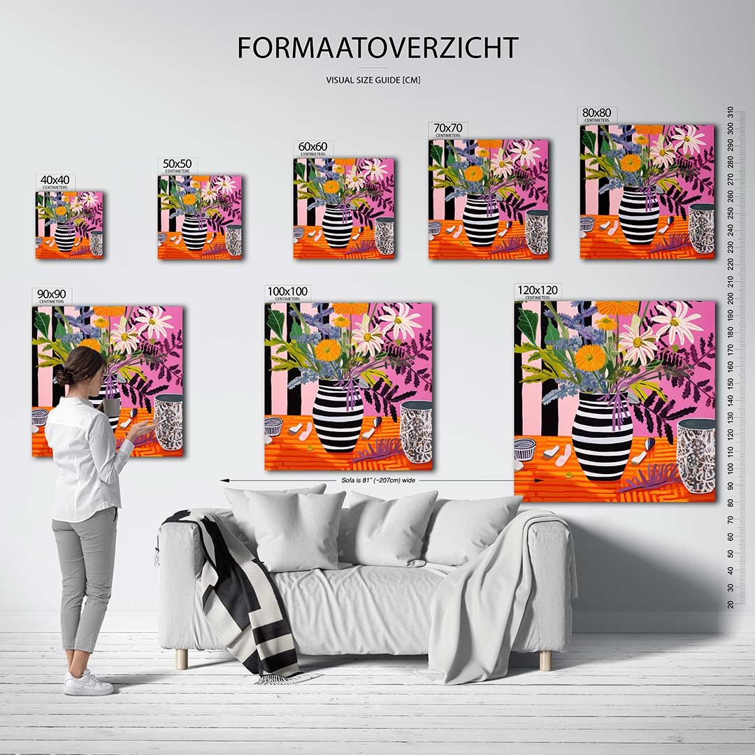 Bloemrijke compositie Kunstwerk