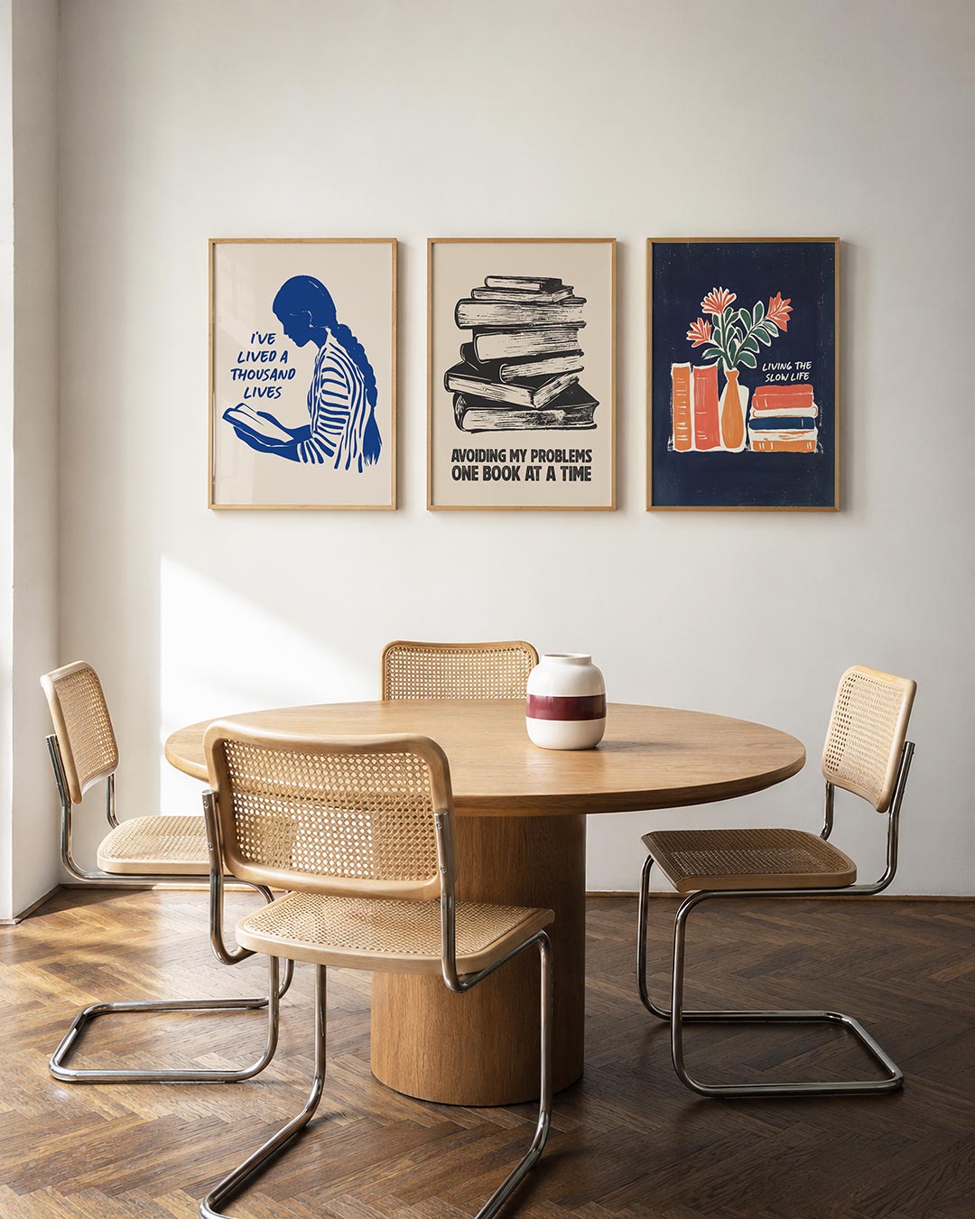 Silhouet en tekst Posterset