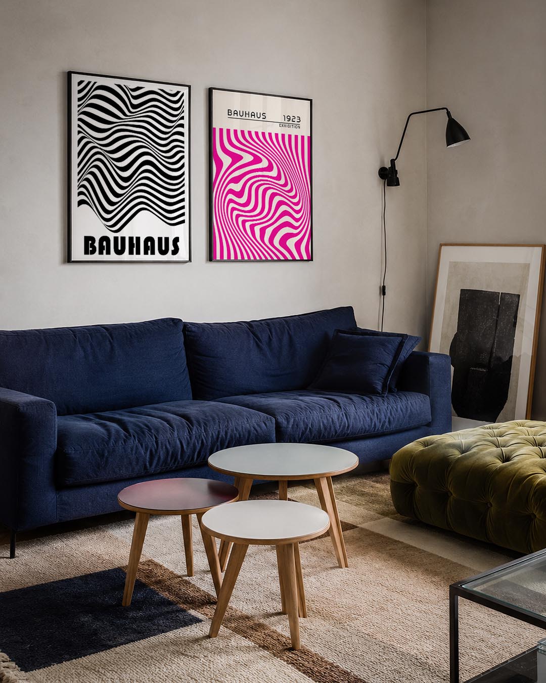Golvend lijnenspel Posterset