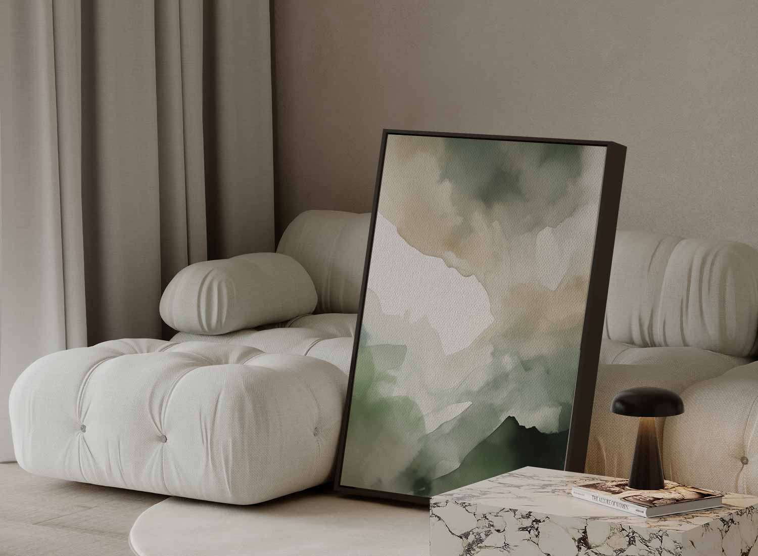 Natuurlijke Aardetinten Abstract Kunstwerk-canvas-dibond-plexiglas-wanddecoratie-WallArtistic