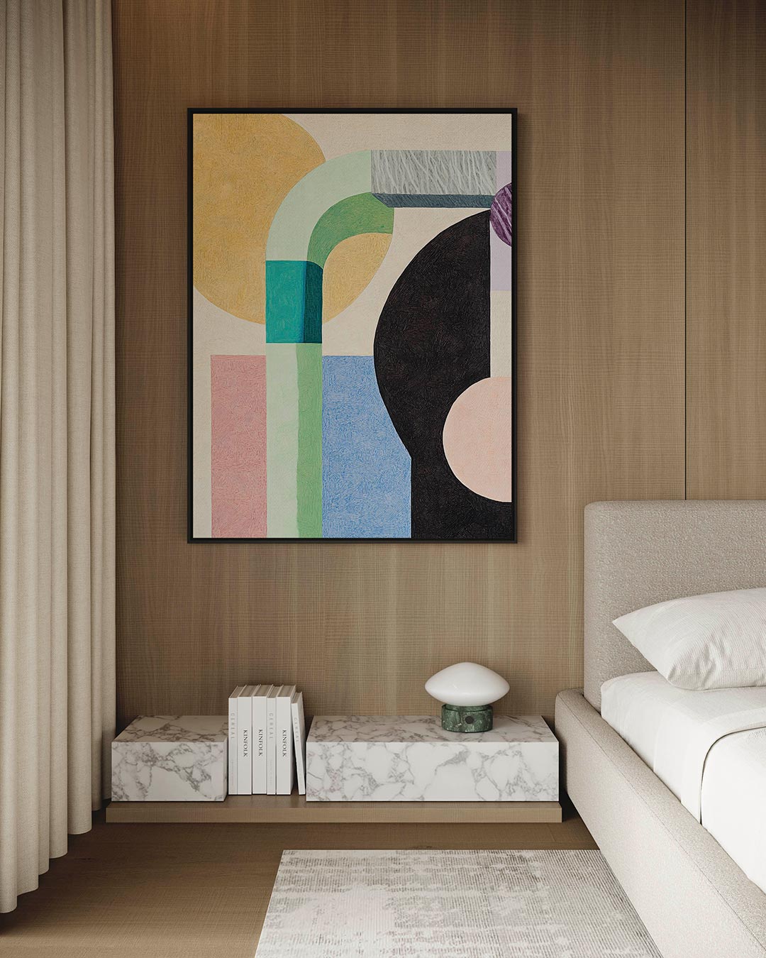 Geometrische vormen compositie Kunstwerk