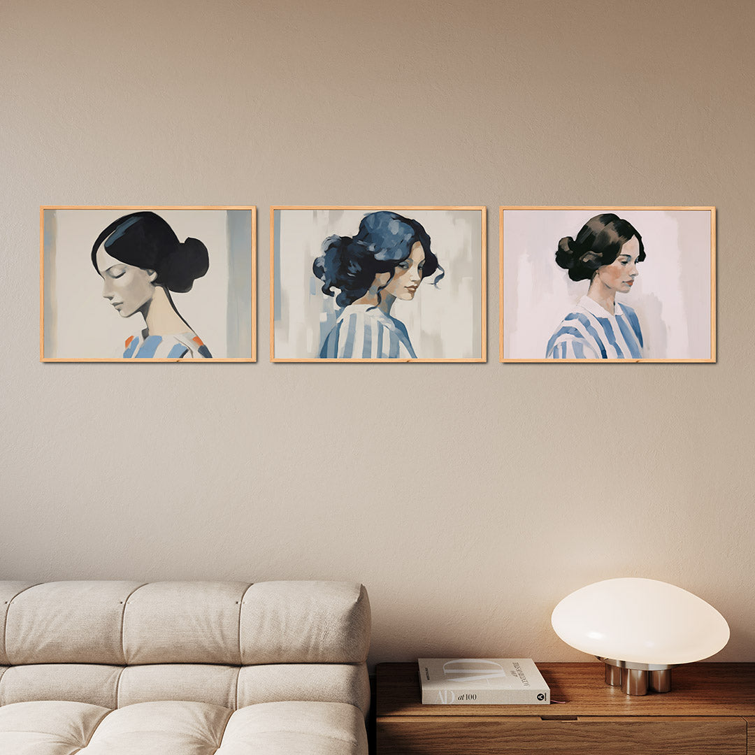 Zachte portretlijnen Posterset