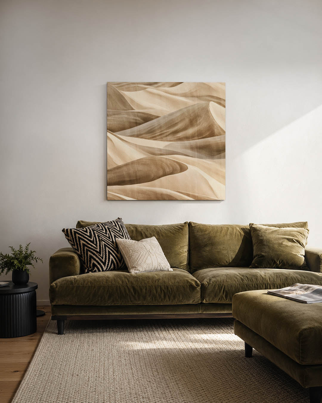 Golvende zandduinen Kunstwerk
