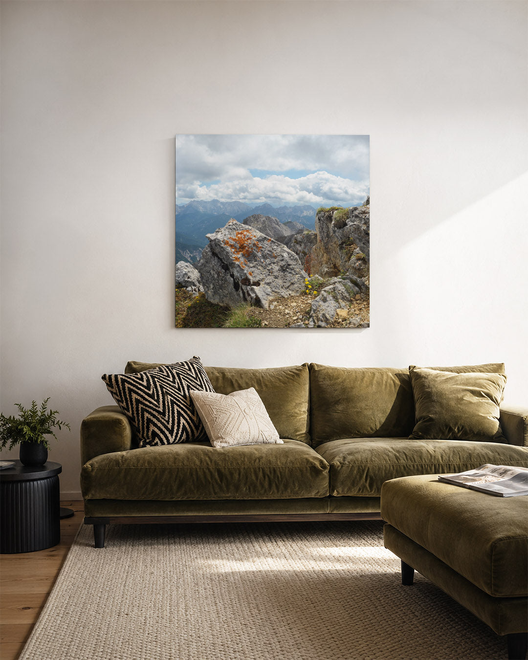Berglandschap met rotsen Kunstwerk