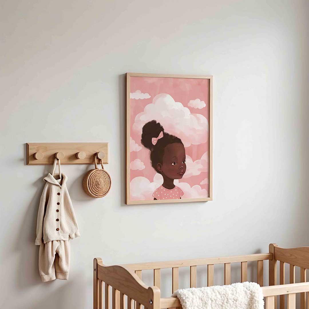 Meisje met wolken Poster