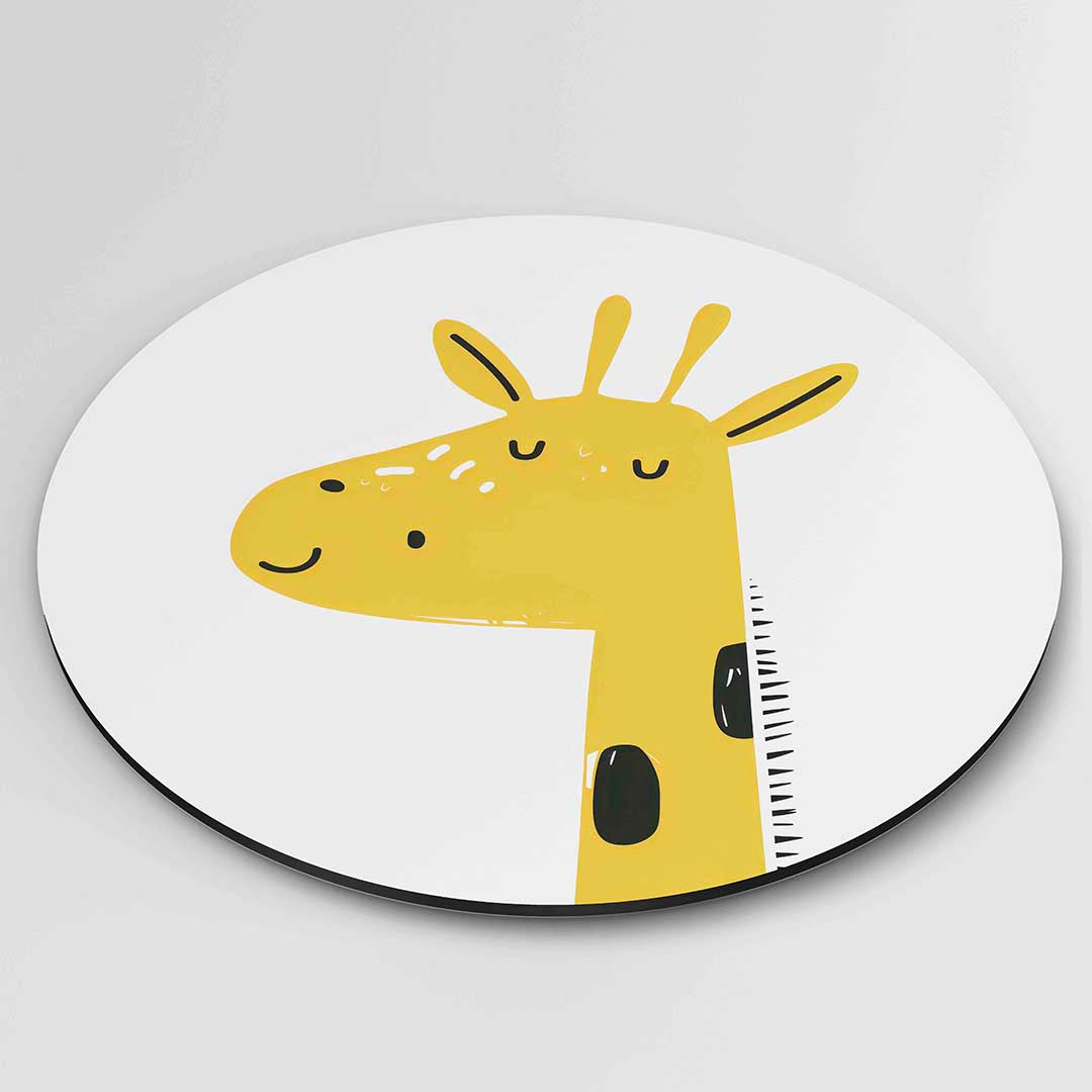 Giraffe illustratie Muurcirkel