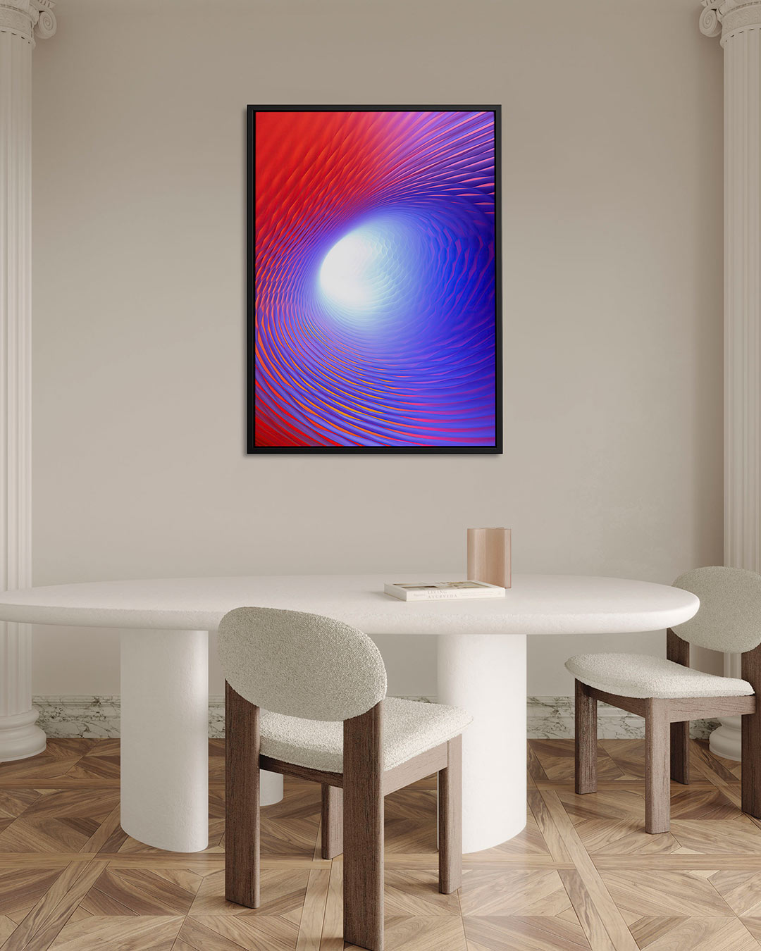 Kleurrijke vortex Kunstwerk