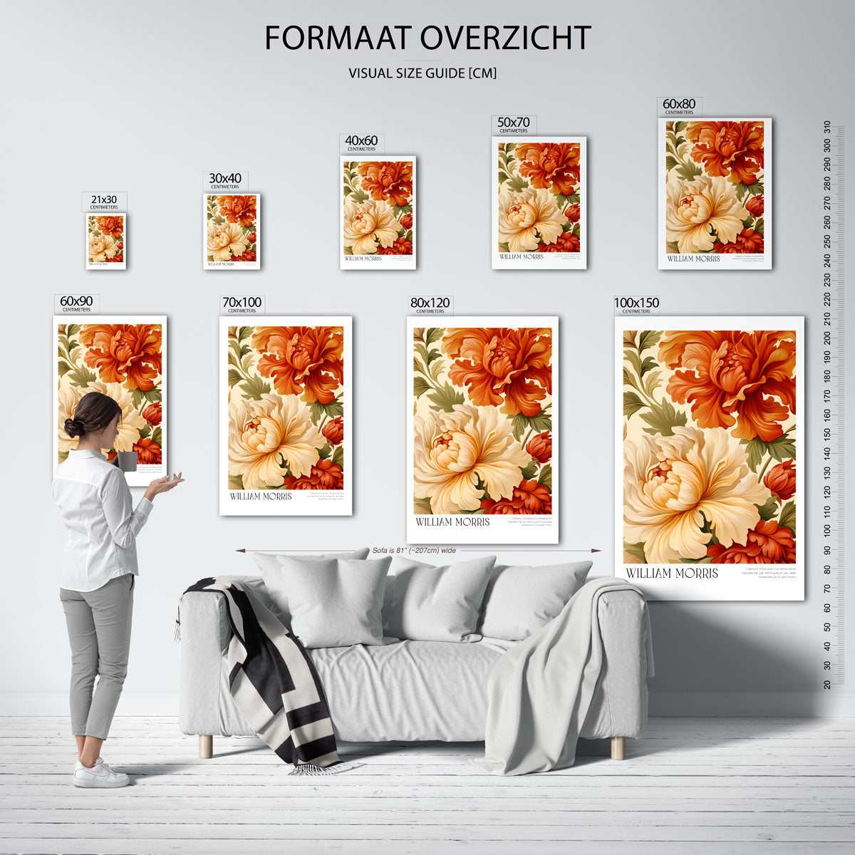 Bloemen en bladeren Poster