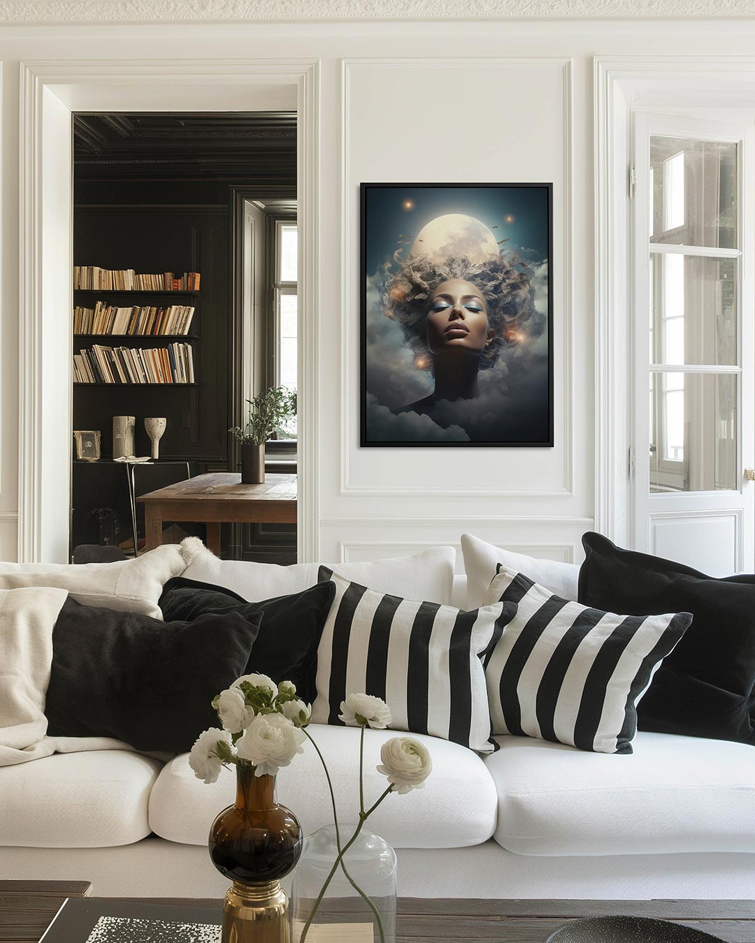 Dromerige hemelportret Kunstwerk