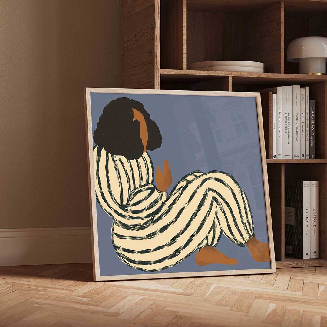 Gestreepte figuur Poster