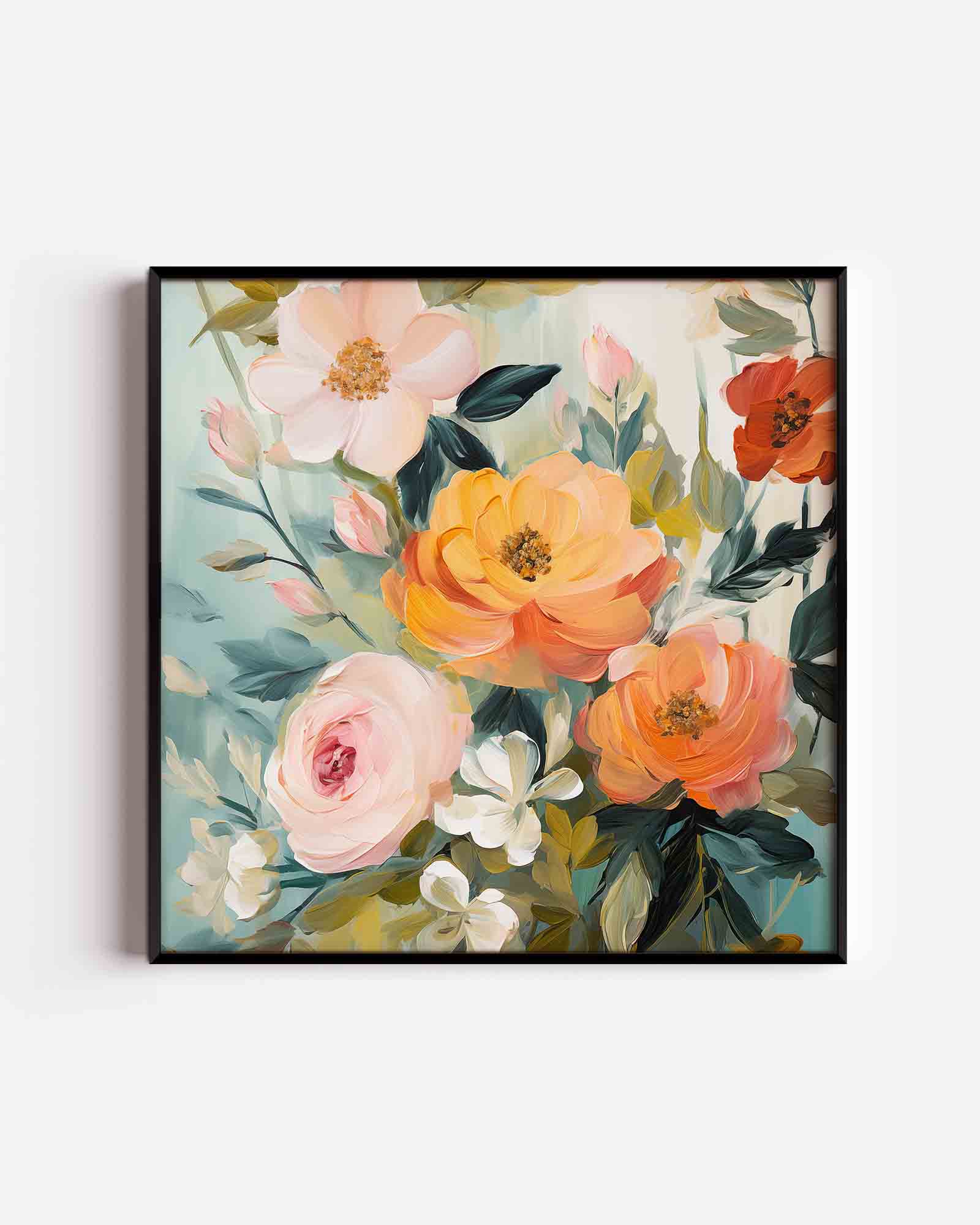 Bloemen in zachte tinten Poster