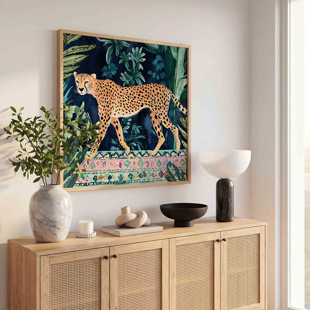Luipaard in jungle Poster