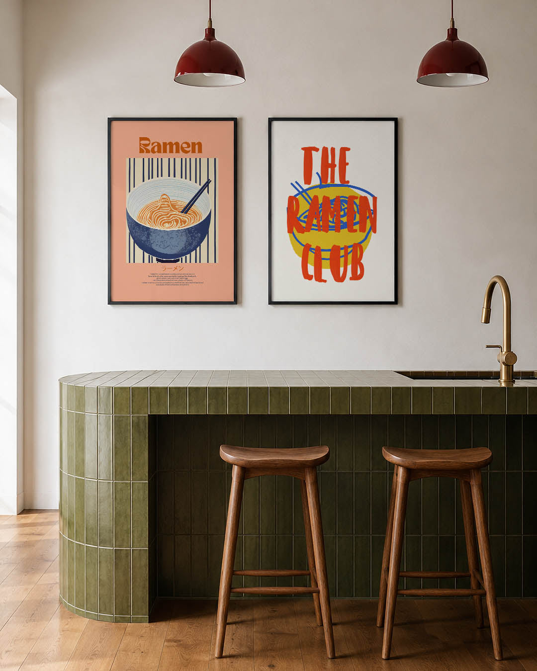 Kleurige kompositie Posterset