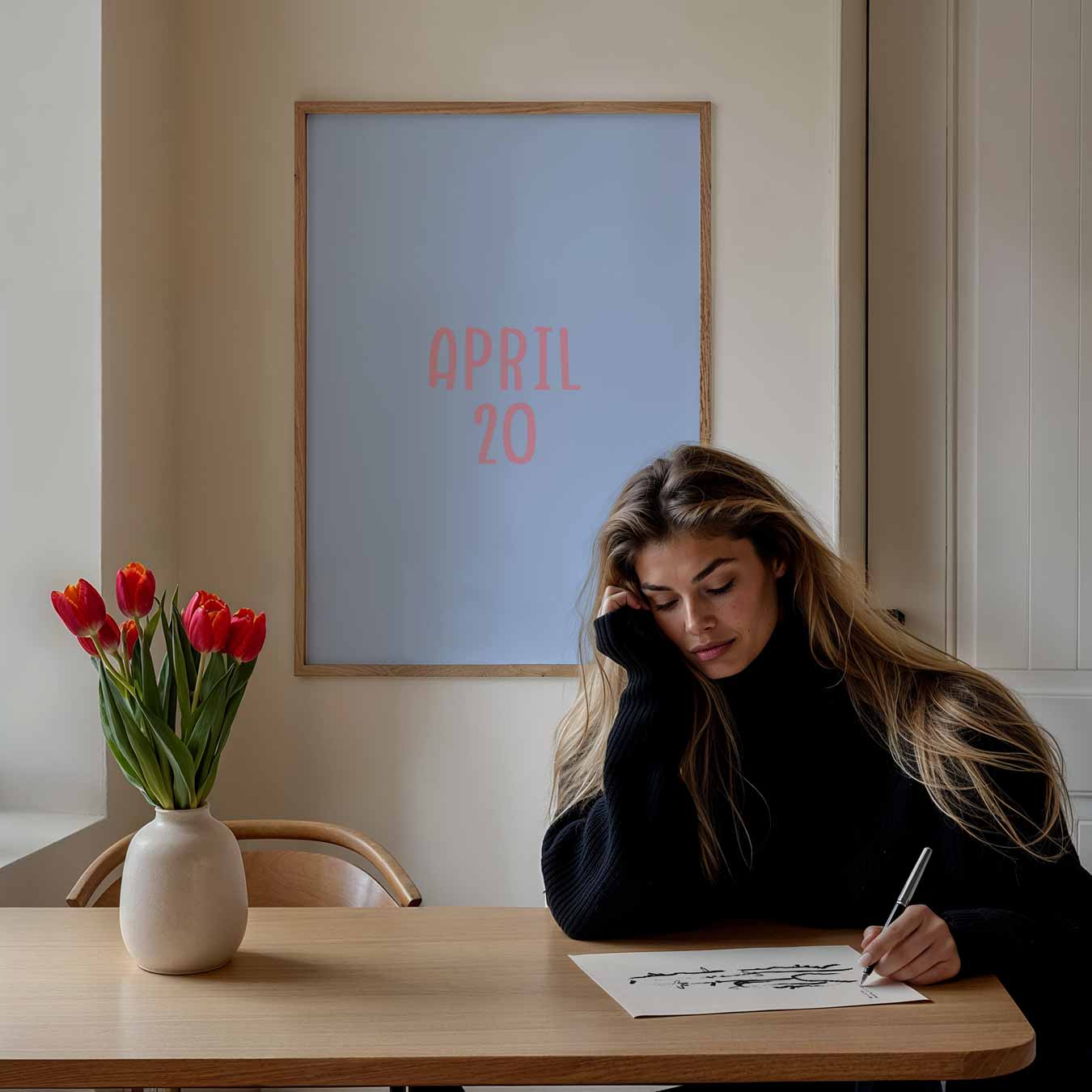 Stijlvolle April Poster-WallArtistic
