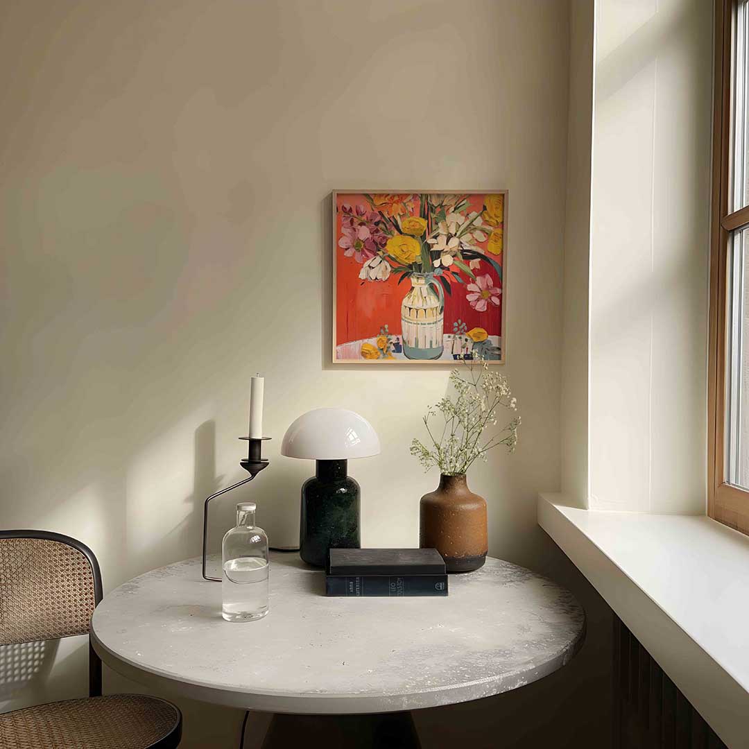 Bloemen in vaas Poster