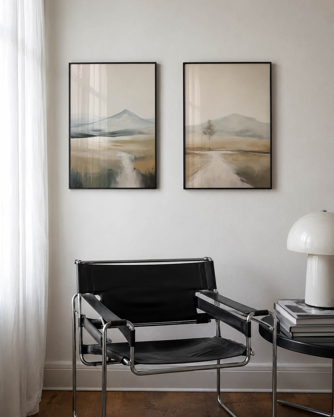 Landschap in nevel Posterset